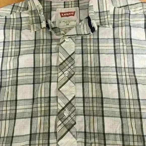 LEVIS Men Button Down Shirt - SIZE M - A4 - Picture 4 of 11
